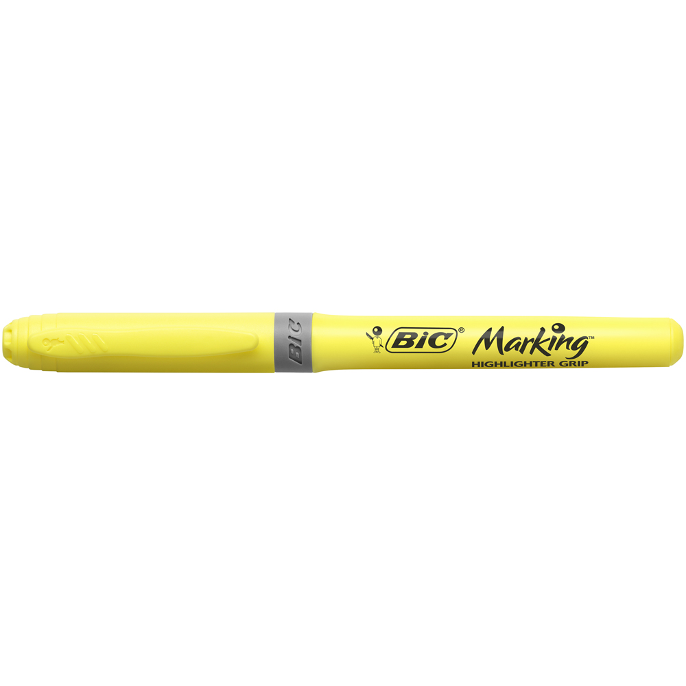 BIC Highlighter-Brite Liner Grip-Ink-Yellow-Highlighter