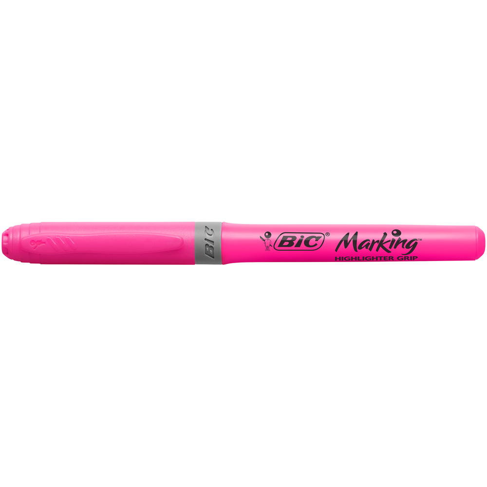 BIC Highlighter-Brite Liner Grip-Ink-Pink-Highlighter